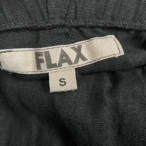 Flax black womens pants size s with pockets